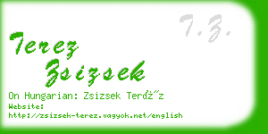 terez zsizsek business card